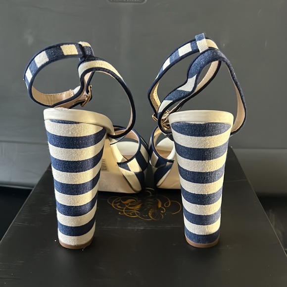 Blue & White Striped Heels brand new - Picture 3 of 3